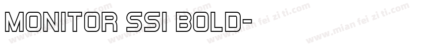 Monitor SSi Bold字体转换